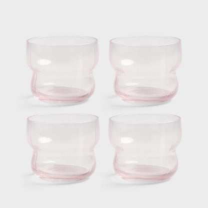 &amp;Klevering Glass Circus pink set of 4