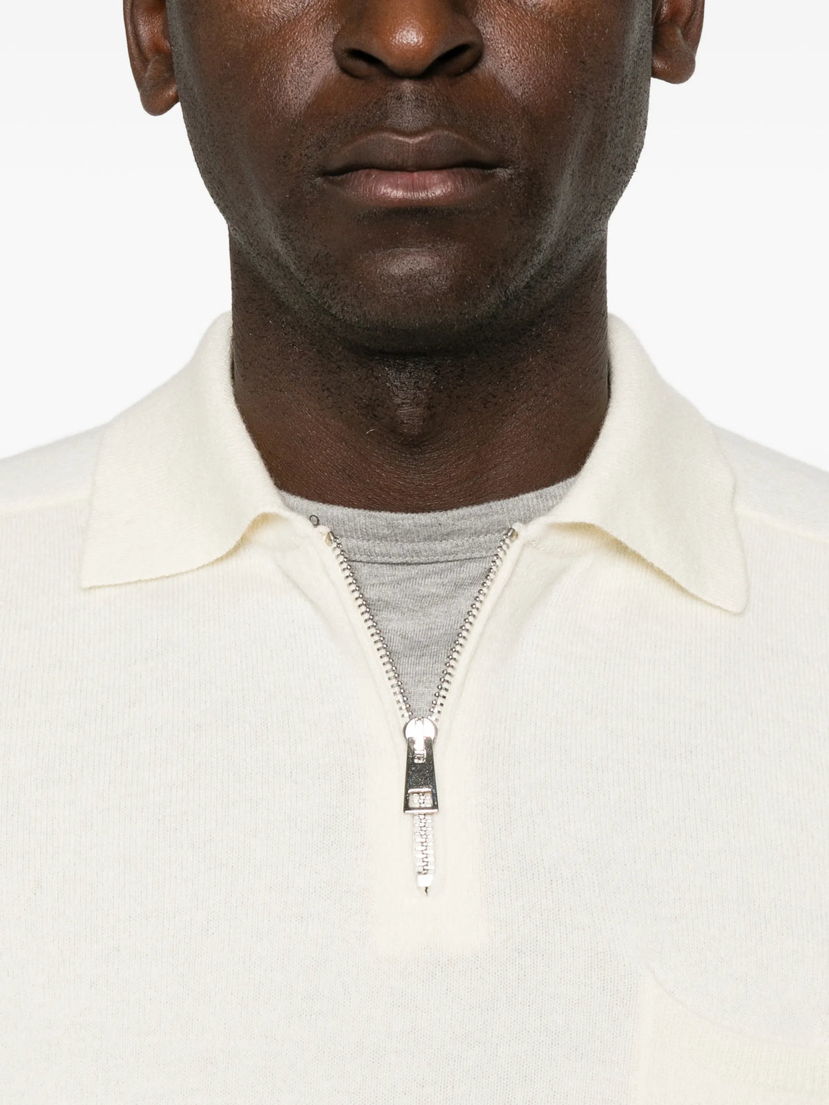 AMARÀNTO Knitted Quarter Zip Sweater