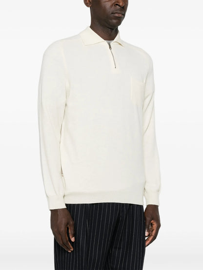 AMARÀNTO Knitted Quarter Zip Sweater