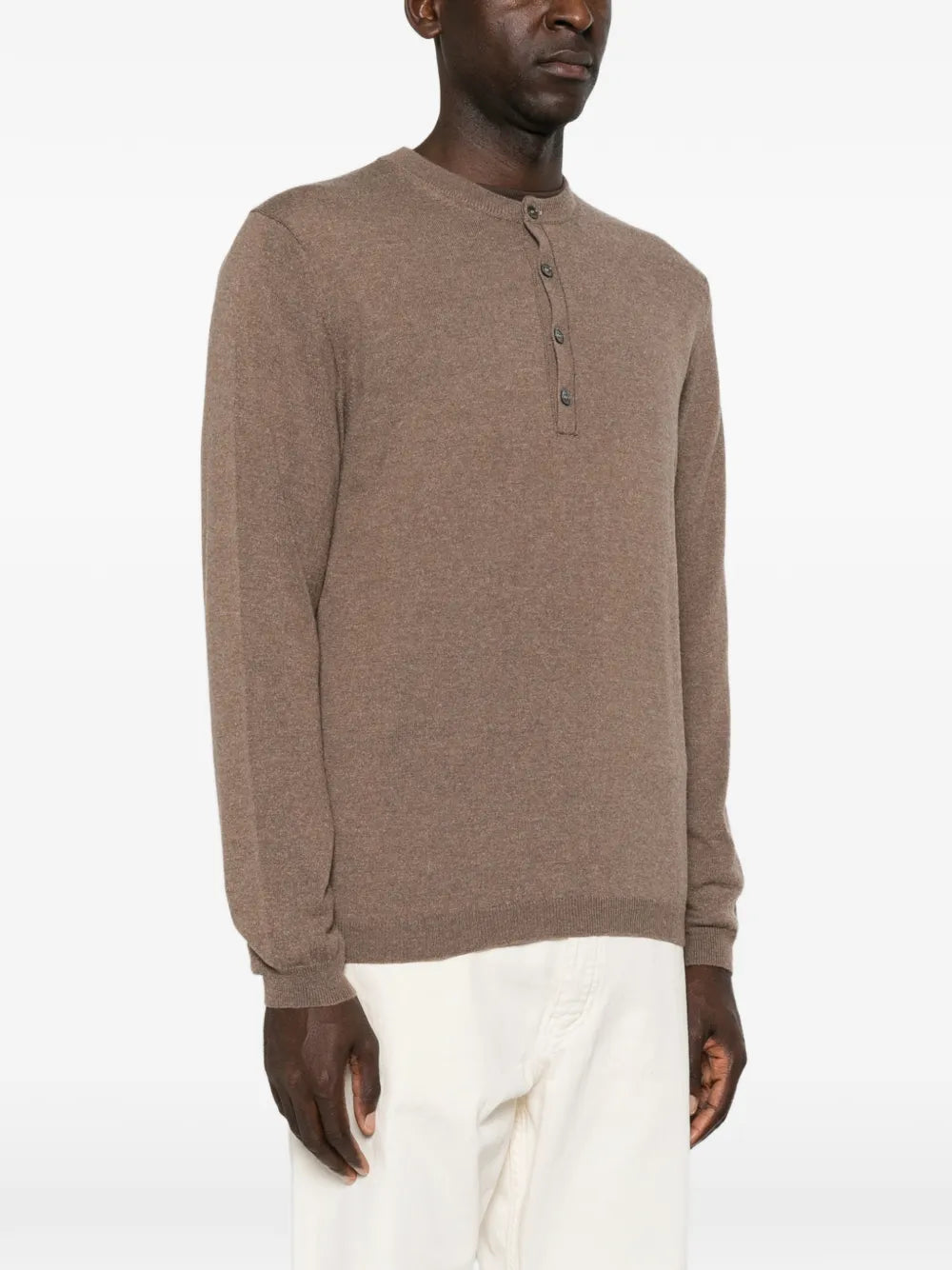 AMARÀNTO Knitted Henley Shirt