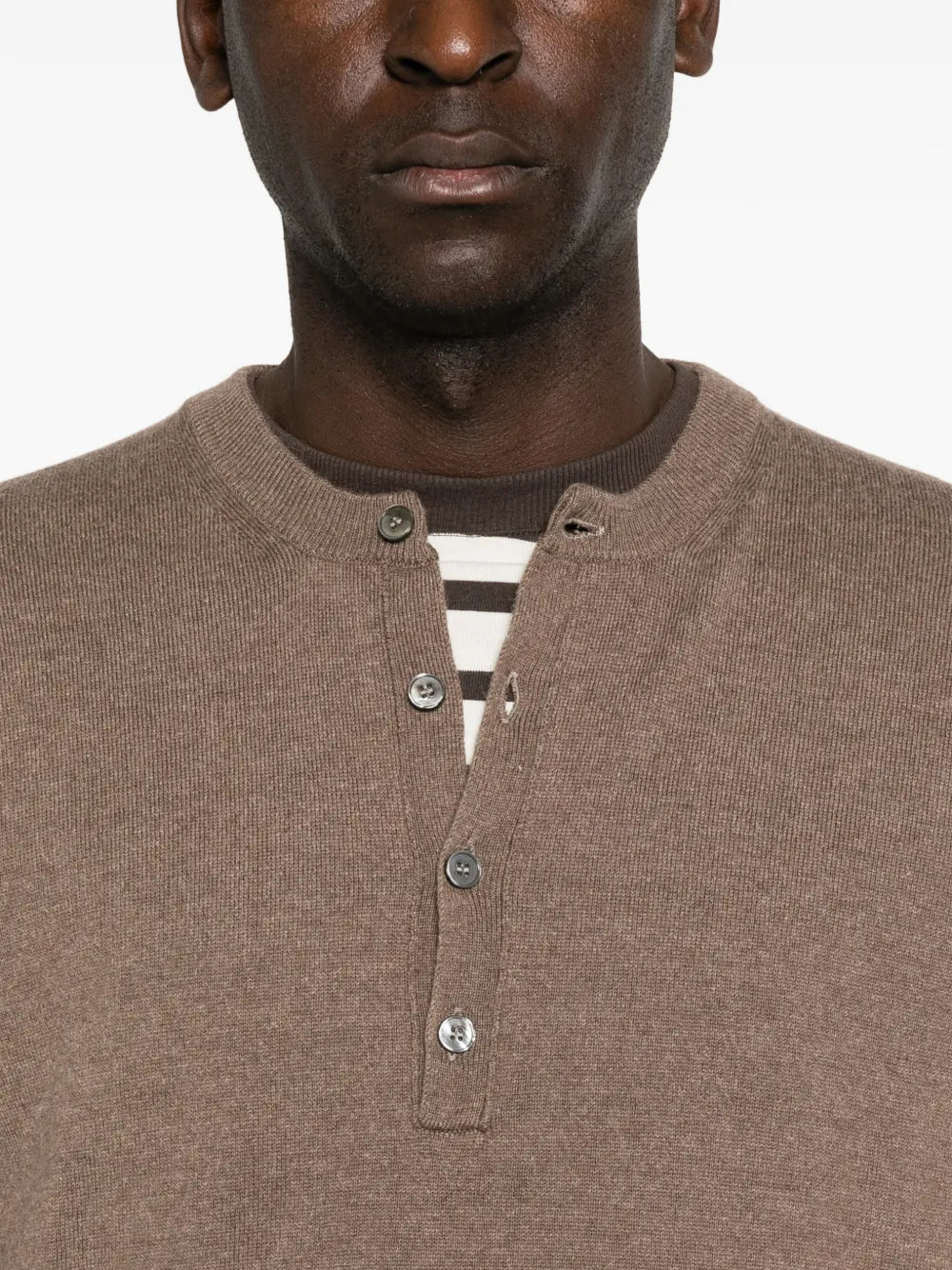 AMARÀNTO Knitted Henley Shirt