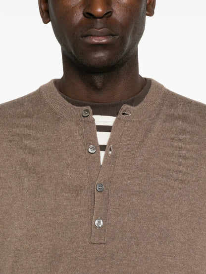 AMARÀNTO Knitted Henley Shirt