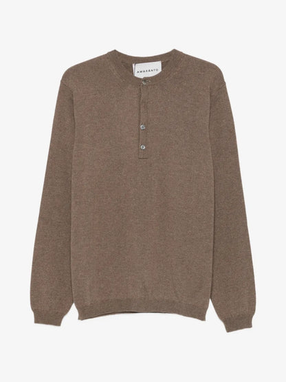AMARÀNTO Knitted Henley Shirt