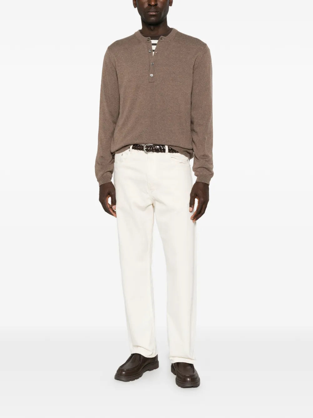 AMARÀNTO Knitted Henley Shirt