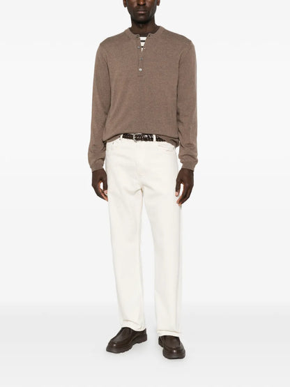 AMARÀNTO Knitted Henley Shirt