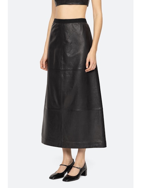 SEA NY Lucie Leather Skirt