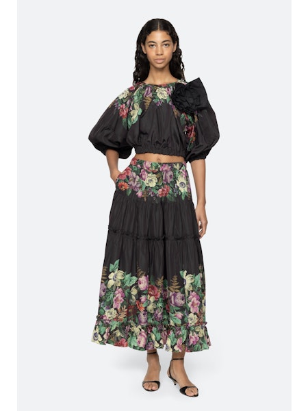 SEA NY Viktoria Bubble Cropped Top