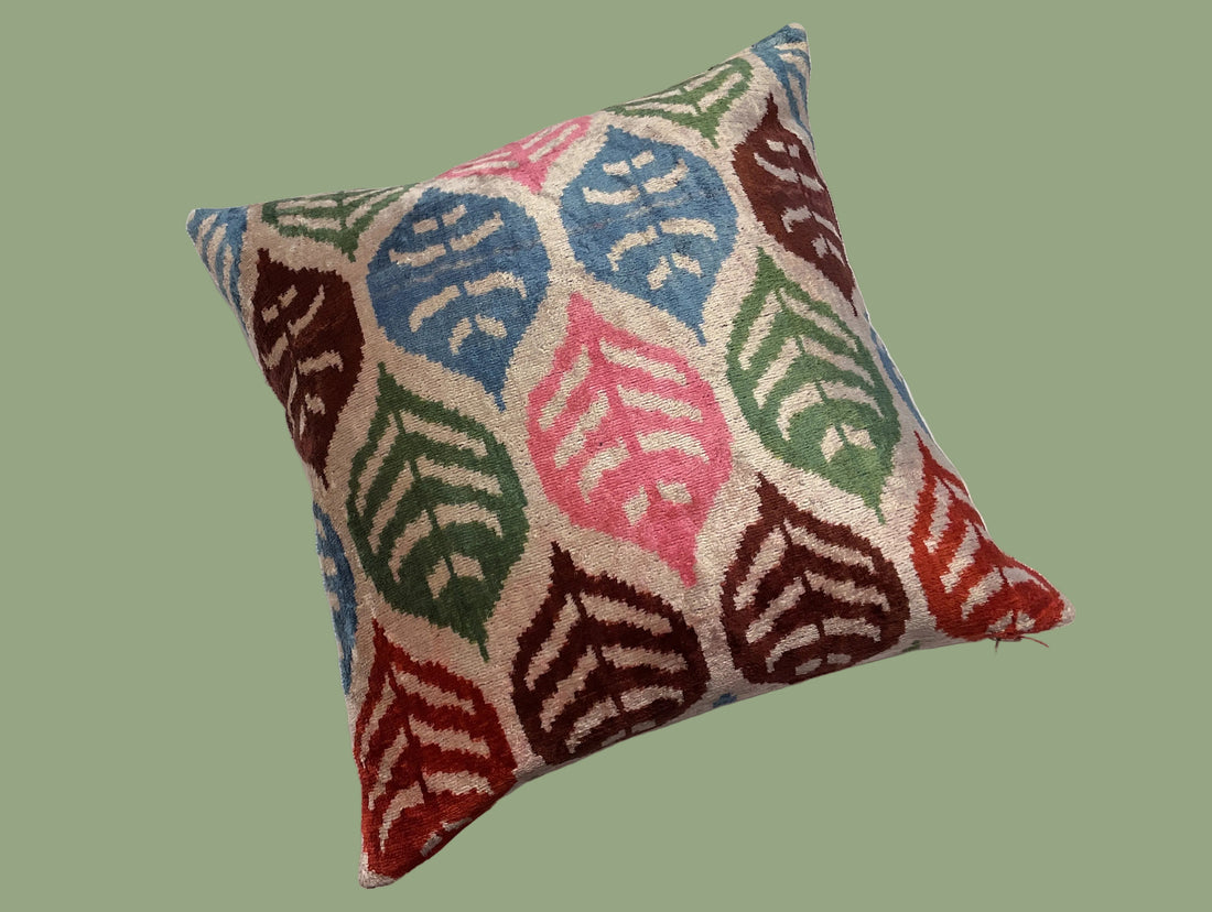 Velvet Cushion Leaves 50X50