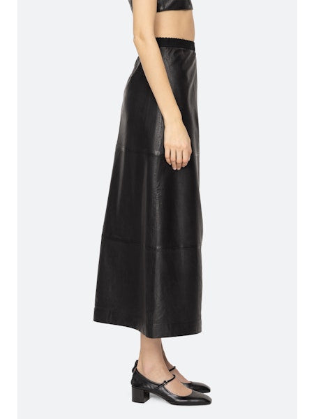 SEA NY Lucie Leather Skirt