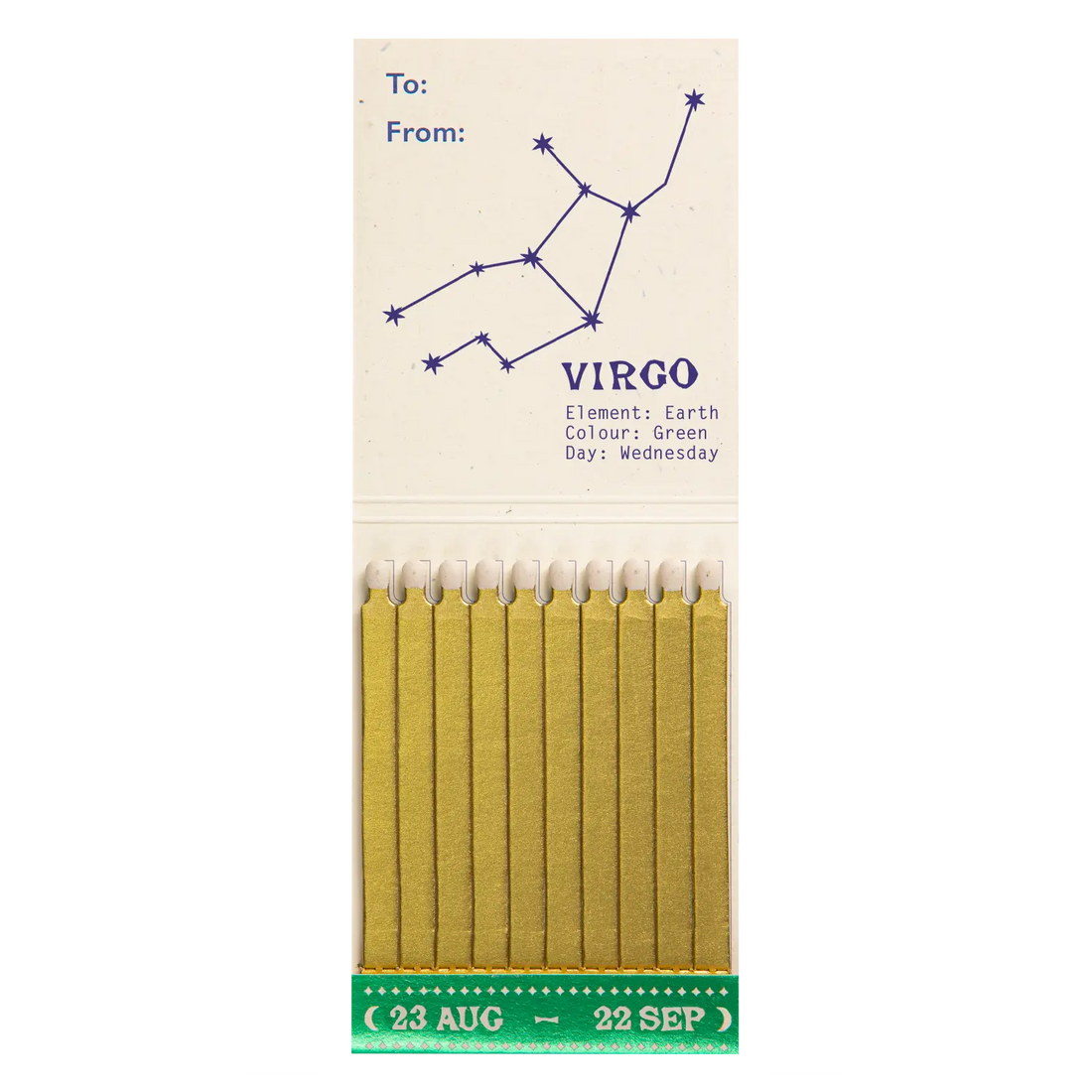 Archivist Virgo Zodiac Matchbook