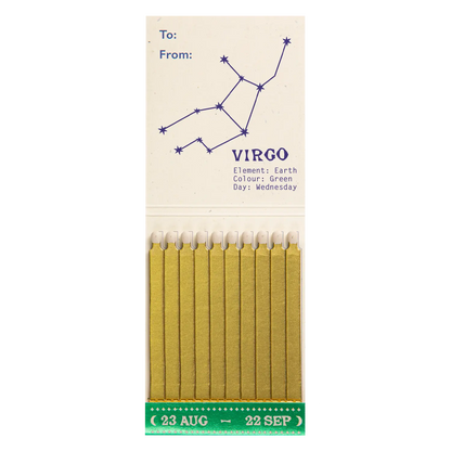 Archivist Virgo Zodiac Matchbook