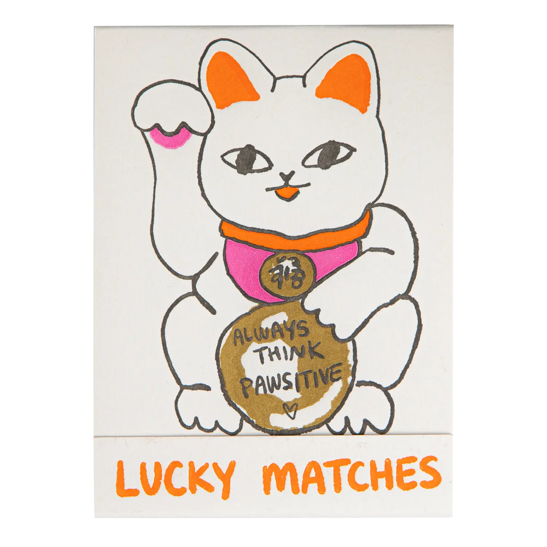 Archivist Good Luck Cat Matchbook