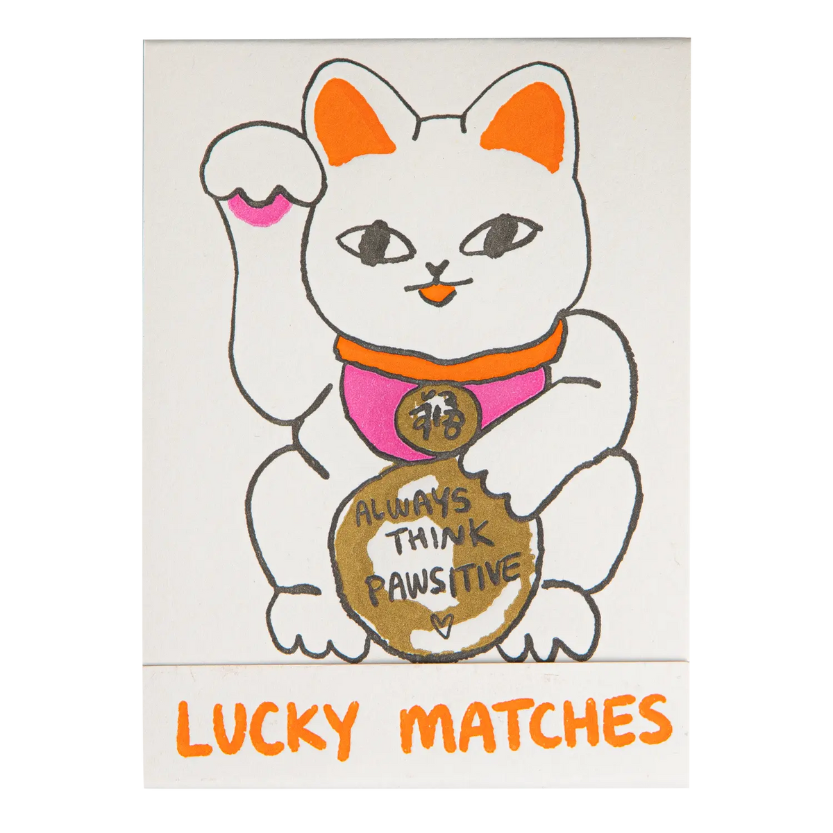 Archivist Good Luck Cat Matchbook