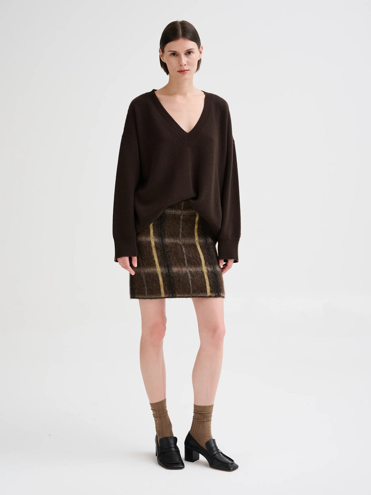 Roberto Collina Checked Mini Skirt