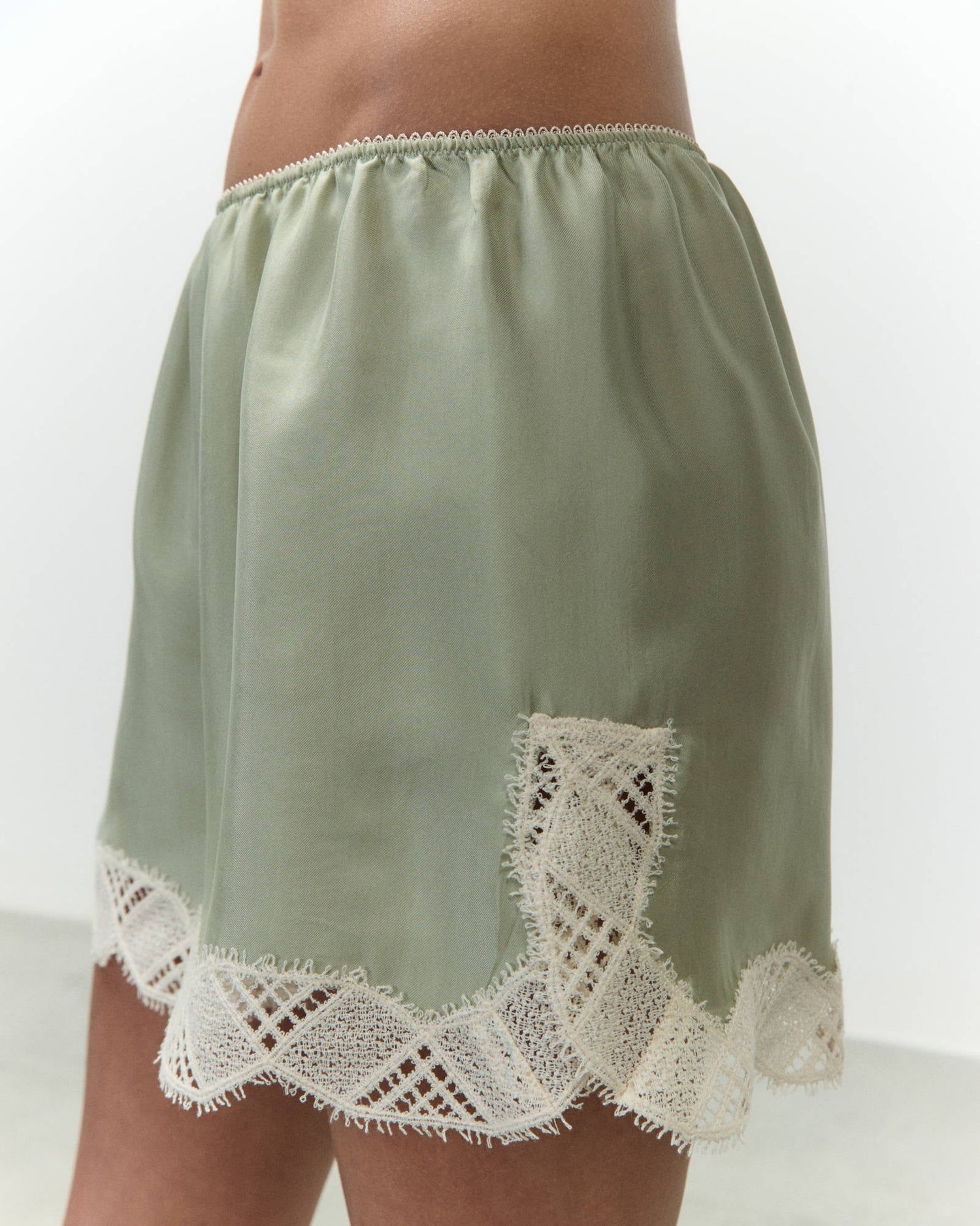 Alysi Silk Lace Shorts