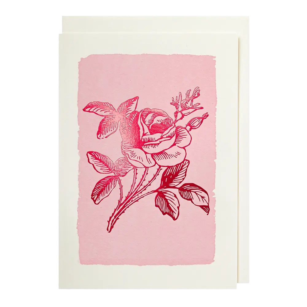 Archivist Pink Rose Card
