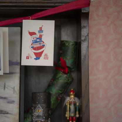 Archivist Father Christmas with Presents Card