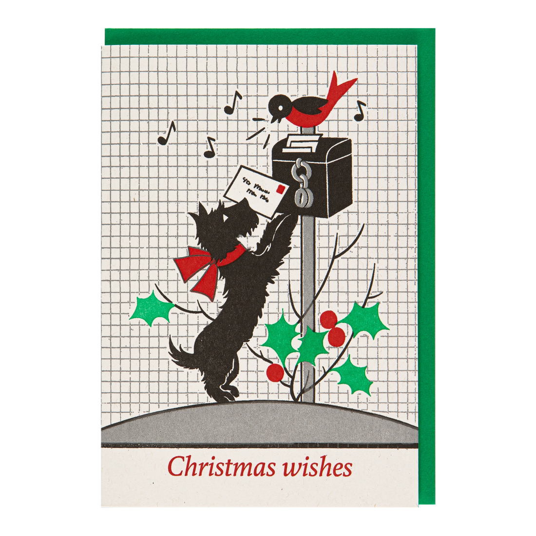 Archivist Christmas Scotty Dog Card