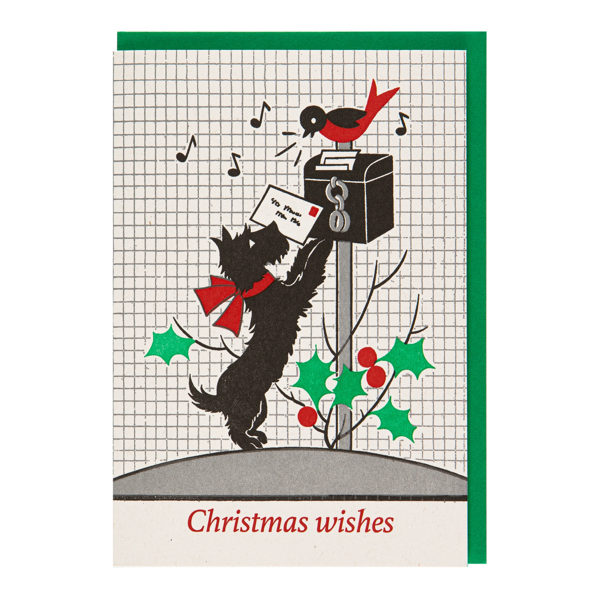 Archivist Christmas Scotty Dog Card