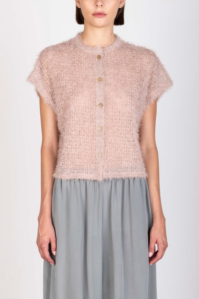 Alysi Fuzzy Cropped Blouse