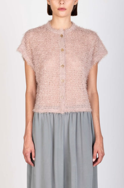 Alysi Fuzzy Cropped Blouse