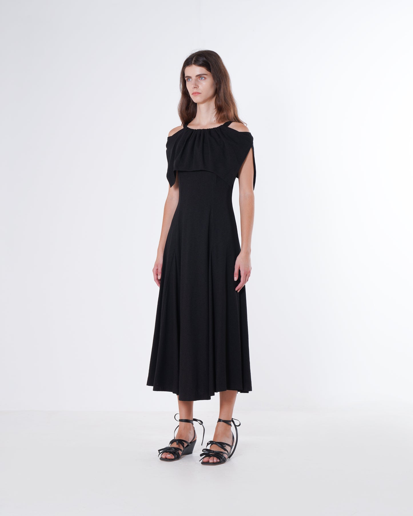 Emin & Paul Draped Double Layer Dress DR3204