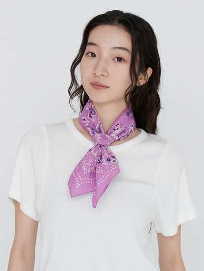 Manipuri Kaleido Bandana 88x88 Purple