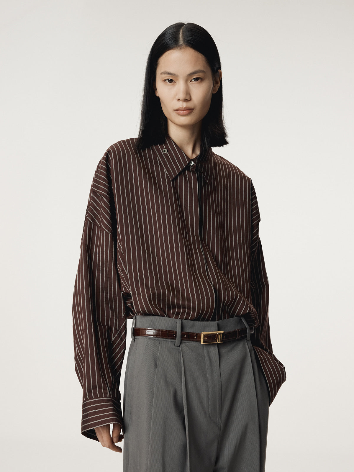 RECTO Double Layer Stripe Shirt