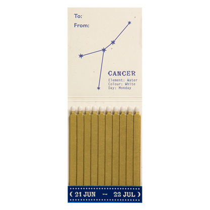 Archivist Cancer Zodiac Matchbook