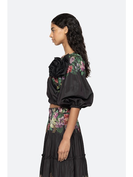 SEA NY Viktoria Bubble Cropped Top