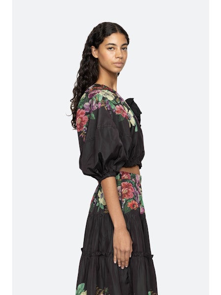 SEA NY Viktoria Bubble Cropped Top