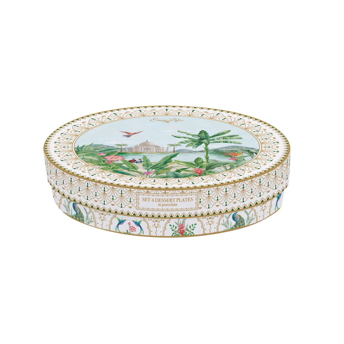 Easy Life  Set 4 porcelain dessert plates PARADIS SAUVAGE