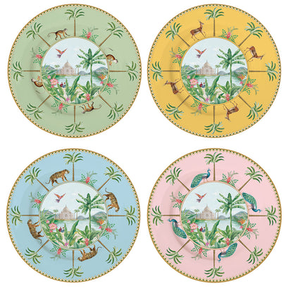 Easy Life  Set 4 porcelain dessert plates PARADIS SAUVAGE