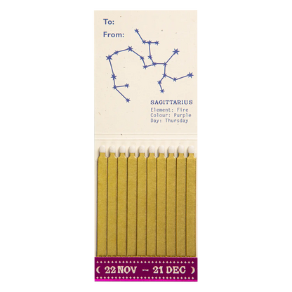Archivist Sagittarius Zodiac Matchbook