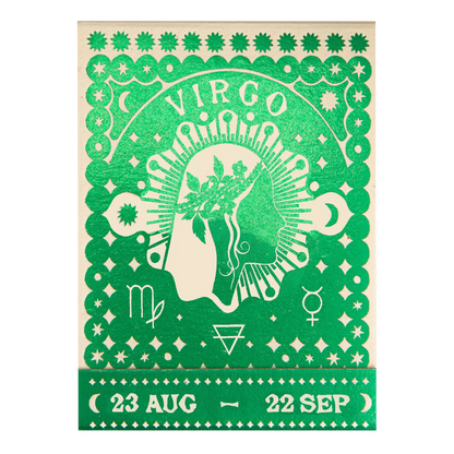 Archivist Virgo Zodiac Matchbook