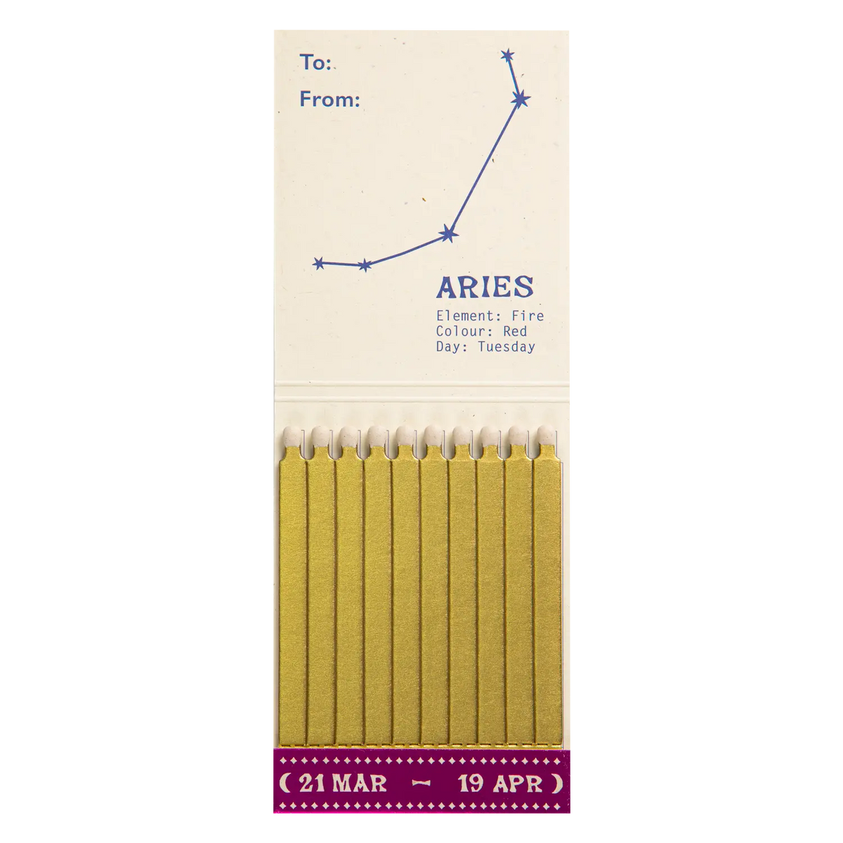 Archivist Aries Zodiac Matchbook