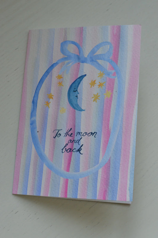 Family Affairs To the Moon and back greeting card