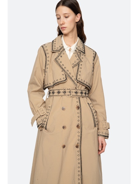 SEA NY Mille Embroidery Trench Coat