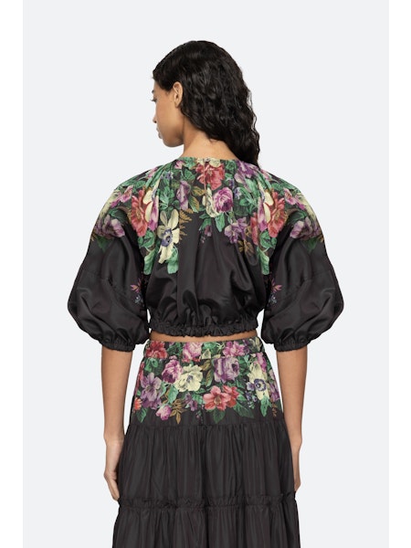 SEA NY Viktoria Bubble Cropped Top