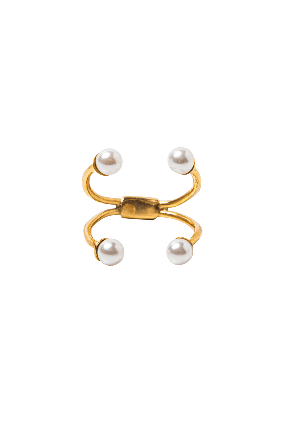 BEATRIZ PALACIOS A06-OWN Pierced Pearl Ring