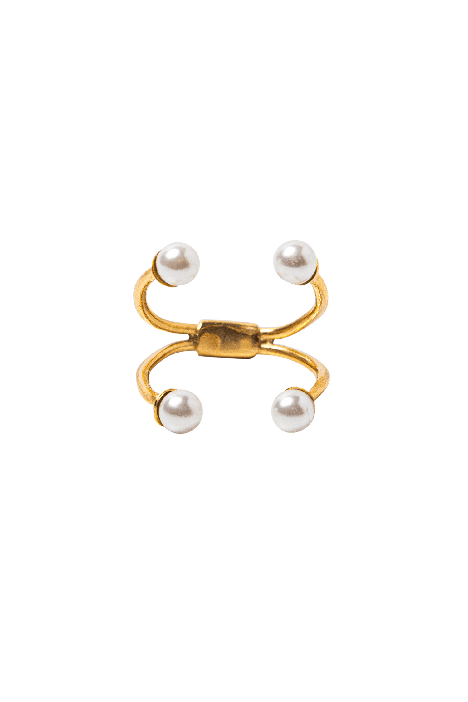 BEATRIZ PALACIOS A06-OWN Pierced Pearl Ring