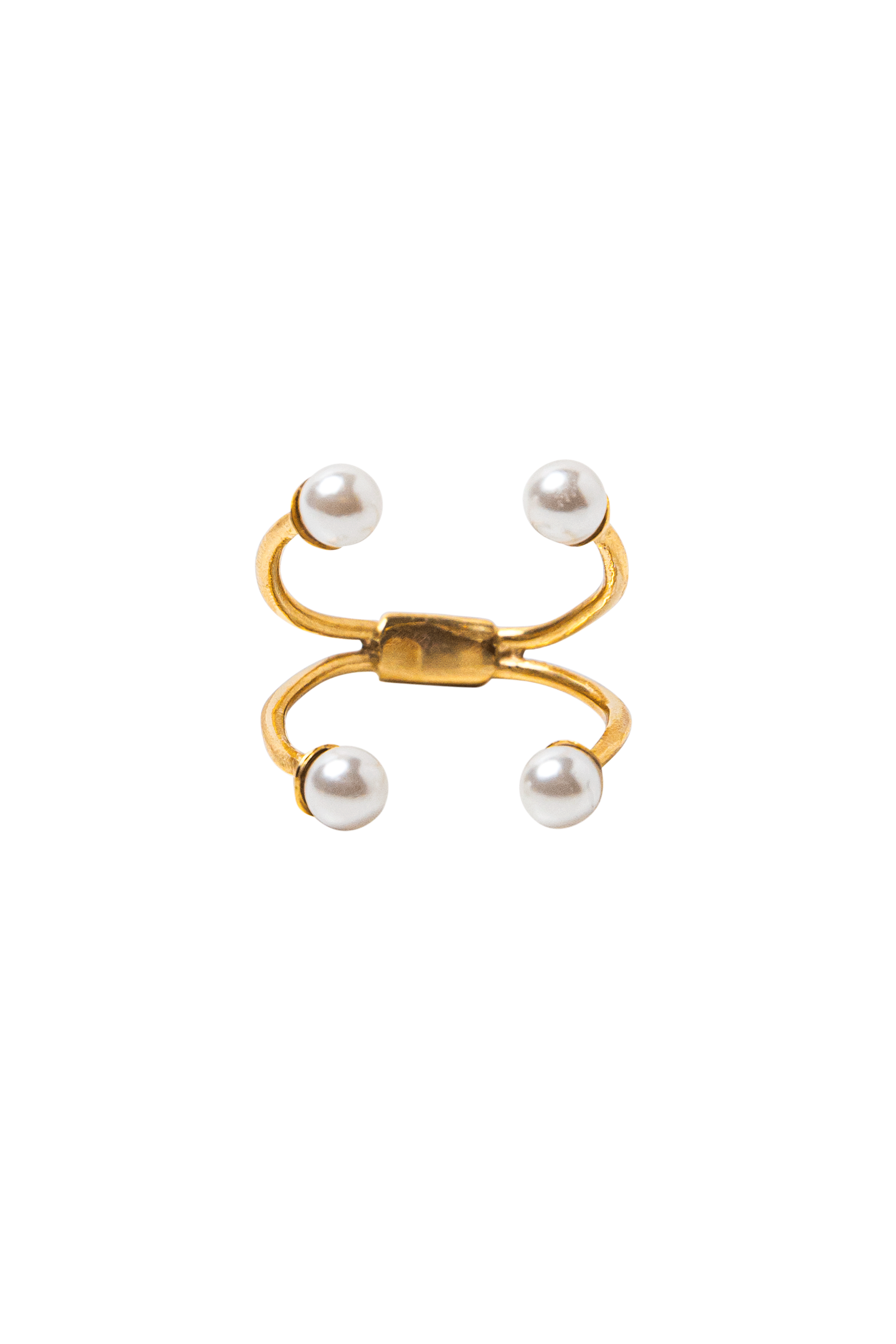 BEATRIZ PALACIOS A06-OWN Pierced Pearl Ring