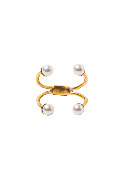 BEATRIZ PALACIOS A06-OWN Pierced Pearl Ring
