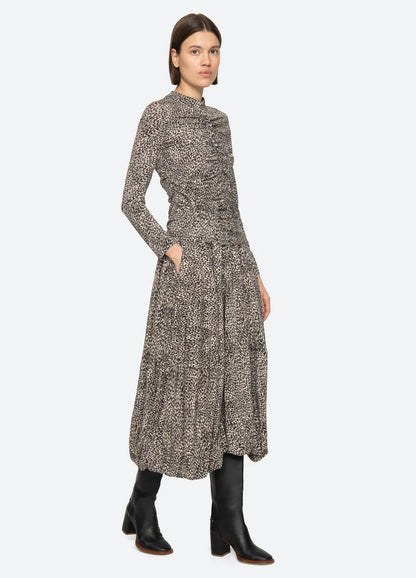 SEA NY Charlize Print Midi Skirt