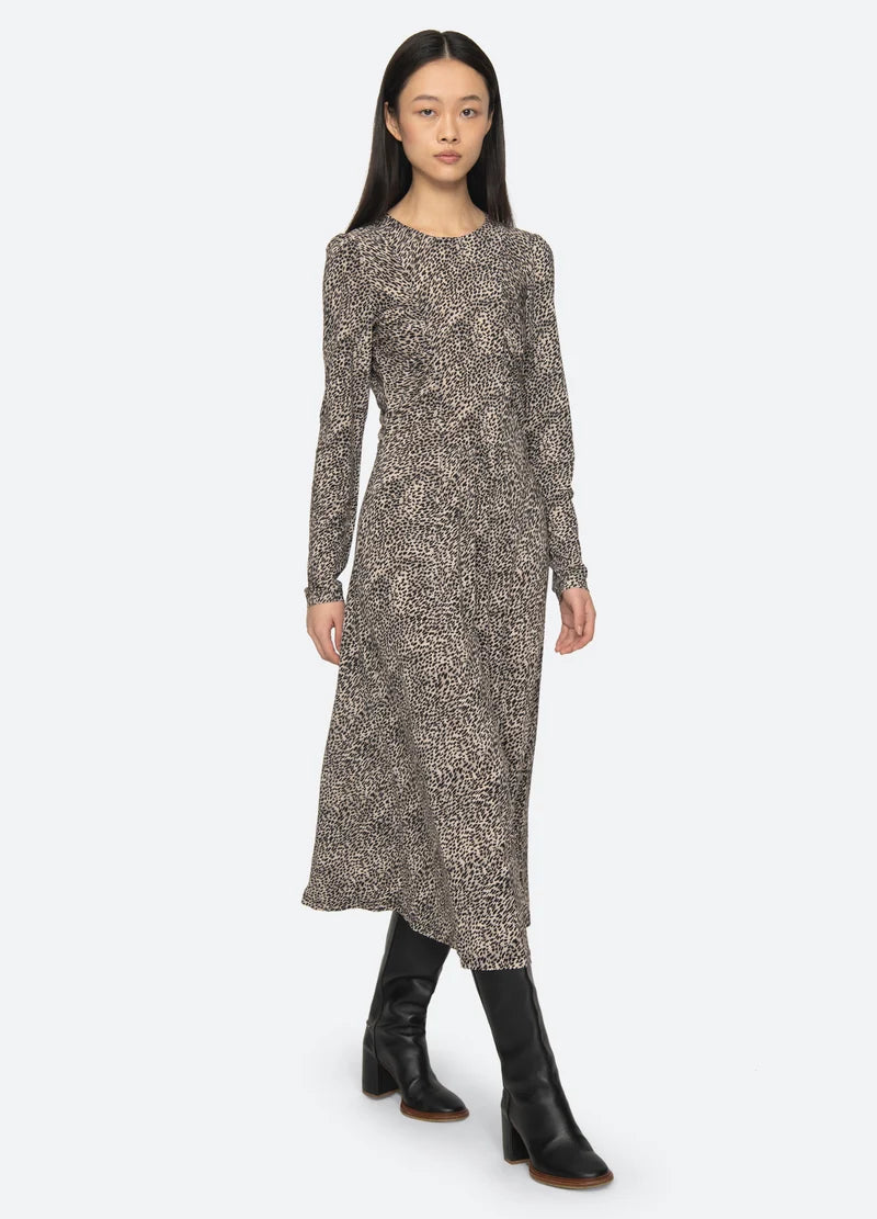 SEA NY Charlize Print Crew Dress