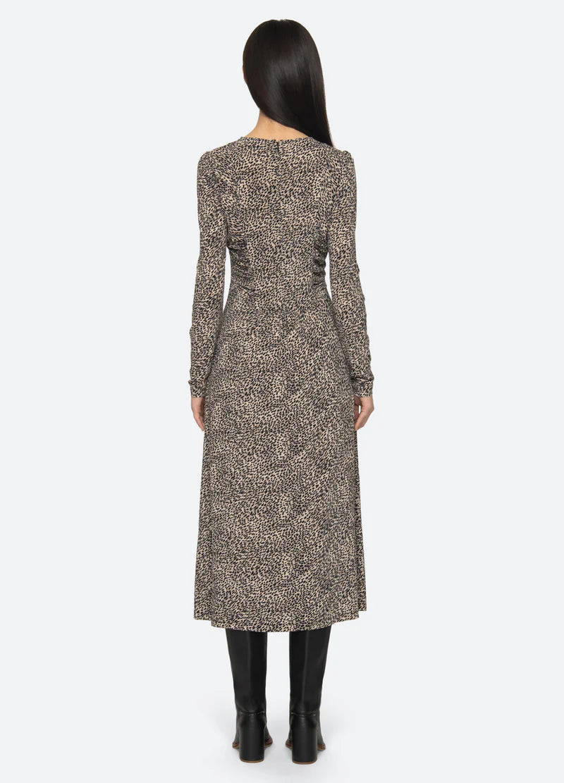 SEA NY Charlize Print Crew Dress