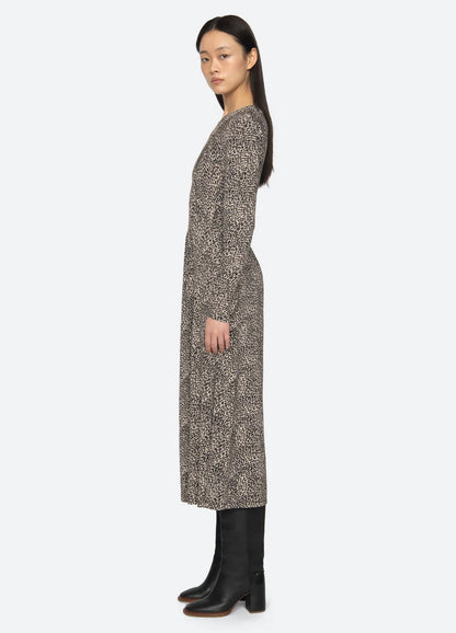 SEA NY Charlize Print Crew Dress