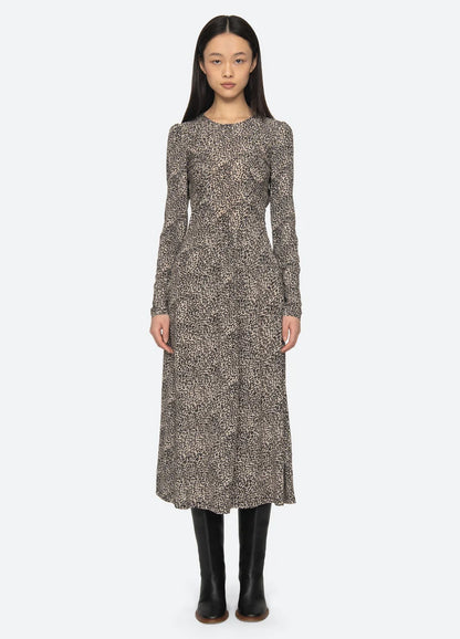 SEA NY Charlize Print Crew Dress