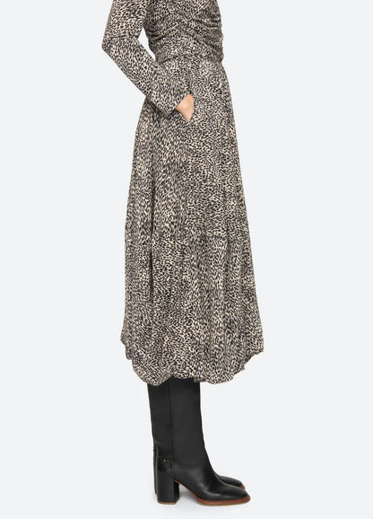 SEA NY Charlize Print Midi Skirt
