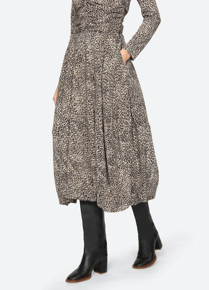 SEA NY Charlize Print Midi Skirt